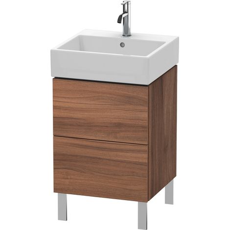 Duravit Meuble sous-lavabo L-Cube vertical 48,4 x 45,9 cm, 2 tiroirs, pour Vero Air 23505050, Coloris: Décor noyer naturel - LC677407979 (1/4)
