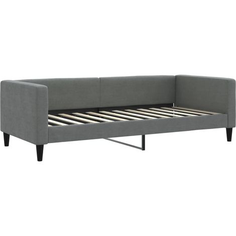 Tagesbett Dunkelgrau 90x200 cm Stoff vidaXL
