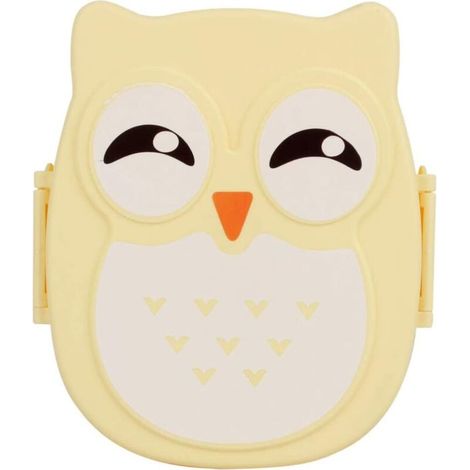 Boîte à lunch portable en forme de hibou, contenant fruits pour enfant et adulte, 16,8x13x7 cm, cadeau – DELKEVIC