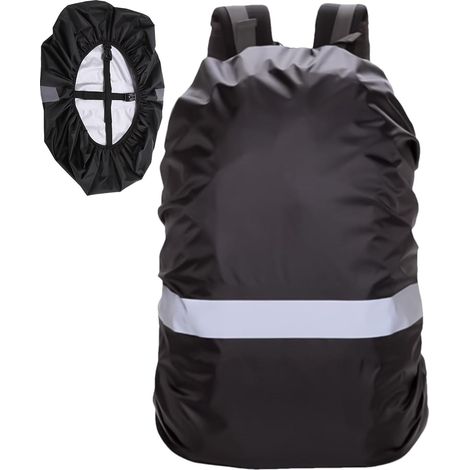CCYKXA Wasserdichte Rucksackhülle mit Reflektorstreifen – Faltbarer und tragbarer Schulrucksack zum Wandern, Radfahren, Reisen und Campen – Für Damen und Herren (1/5)