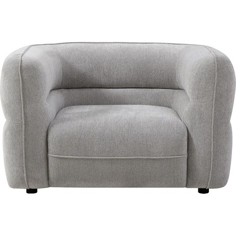 Fauteuil en tissu chenille gris TALIENA (1/4)