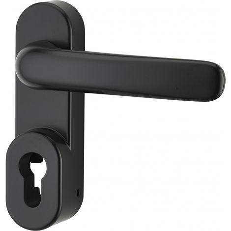 Maniglia a leva esterna, per porta maniglione antipanico, senza cilindro, nero - THIRARD