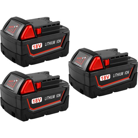 3 er Akku für Milwaukee M18B5 M18B4 18VOLT 5.0AH XC Ersatzakku Ersatz für Milwaukee 48-11-1860, 48-11-1852, 48-11-1850, 48-11-1840, 48-11-1830 Lithium-Ion Akkupack NEU (1/5)