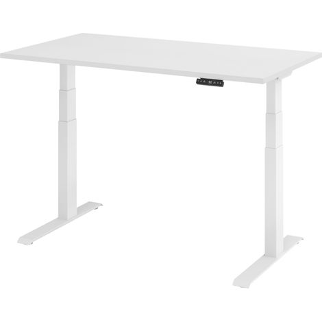 bümö Schreibtisch elektrisch XDKB Rechteck: 140 x 80 cm  Weiß (1/5)