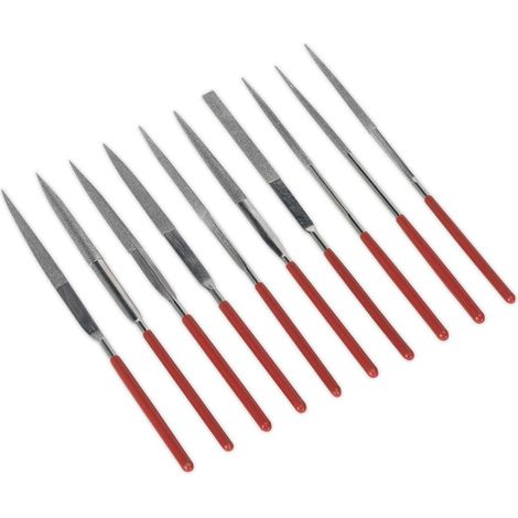 Ak577 Lot de 10 limes aiguille diamant
