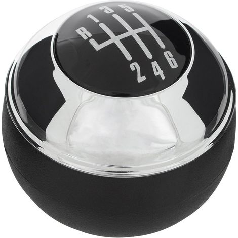 Pomo de cambio de marchas MINI R50 00-06 NEGRO + CROMADO 6 VELOCIDADES (1/5)
