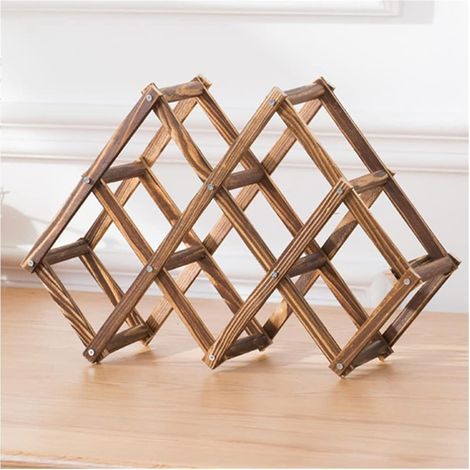 Weinregal aus Holz, Wohnzimmer-Weinständer, Weinschrank, kreatives Retro-Weinregal, faltbare Aufbewahrung (1/5)