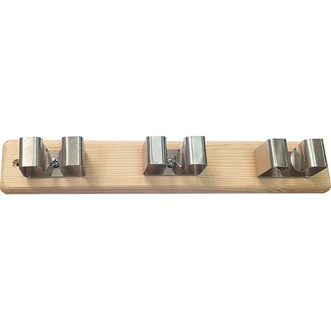 BARRA APPENDISCOPA SUPPORTO LEGNO 3 posti - Senza Marca