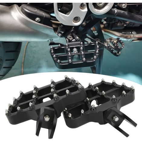 1 Paar Motorrad-Vorderradfußrasten für BMW R1200GS LC und R1250GS LC (kurze Ausführung) in Silber. (1/5)