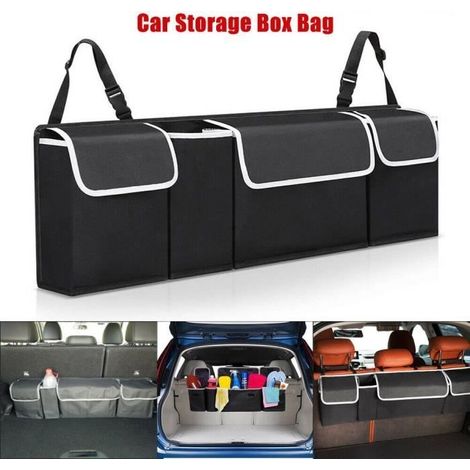 Organisateur de coffre d'accessoires intérieurs de voiture Sac de rangement pour siège arrière Oxford hh (1/4)