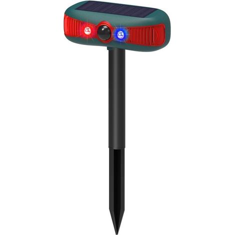Alarme extérieure à détecteur de mouvement solaire avec 4 modes, son puissant de 129 dB, stroboscope, étanchéité IP65, alimentation solaire, idéale pour la sécurité de votre jardin, cour, ferme ou mai (1/5)