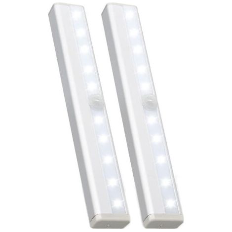 Ensoleille 2er-Pack kabellose LED-Bewegungsmelderleuchten, 150 lm, 6000 K Farbtemperatur, werkzeuglose Montage mit magnetischem Klebestreifen