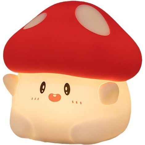 Veilleuse champignon - Lampe LED multicolore en silicone, commande tactile, rechargeable (1/5)