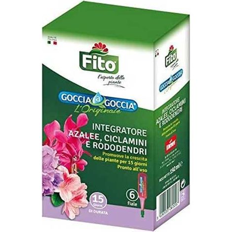 CONCIME INTEGRATORE PER AZALEE CICLAMINI E RODODENDRI 6X32ML FITO BIO