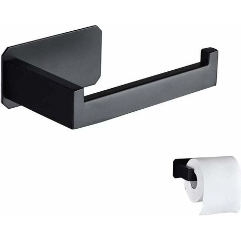 ZVD Devidoir Papier Toilette Acier Inoxydable Derouleur Papier Toilette Mural Original Sans Percage Noir Porte Papier Toilette Adhesif 3M Pour Decoration Salle de Bain WC Accessoire Cuisine (1/4)