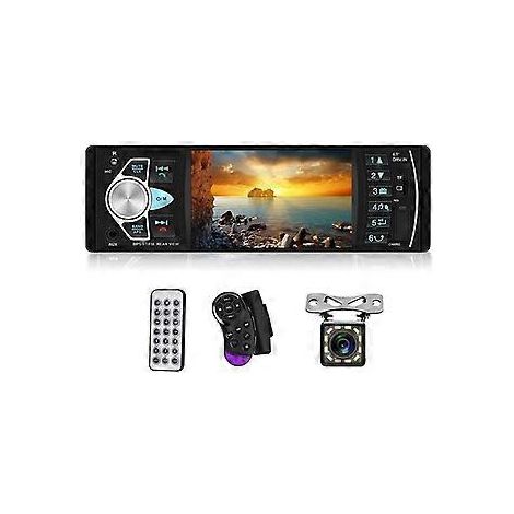 Autoradio 1 DIN Stereo MP5-Player Bluetooth FM USB Autoradio 4,1 Zoll mit Unterstützung für Rückfahrkamera MirrorLink Lenkradsteuerung
