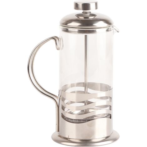 Kaffeebereiter mit Stempel aus Edelstahl und Glas, French Press für Filterkaffee und Tee, 4-Tassen-Kanne, robust und elegant. (1/5)