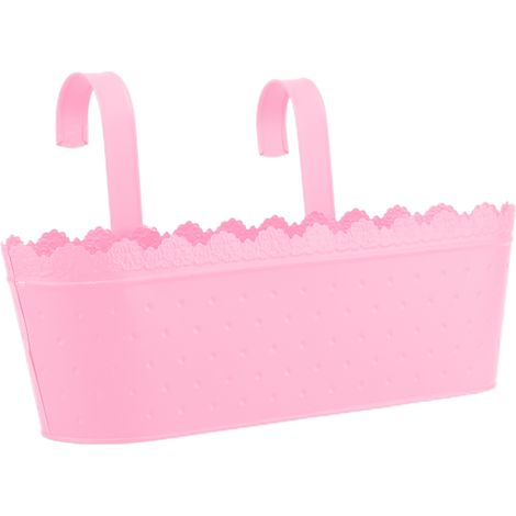Maceta colgante decorativa con doble gancho – macetas de metal para balcón y jardín con acabado mate. (1/5)