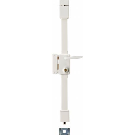 THIRARD - Serrure en applique Beluga à fouillot pour porte d'entrée, gauche, 3 pts, Transit2 Ø23mm, axe 45mm, blanc, 4 clés - THIRARD