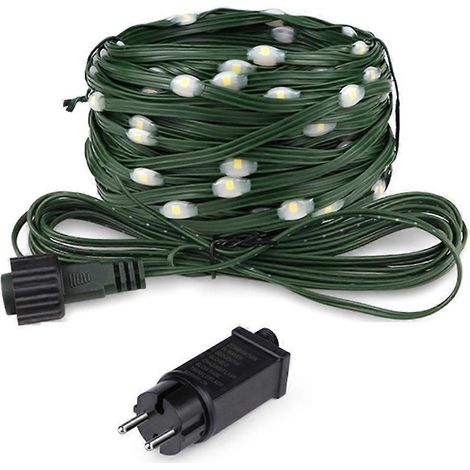 Guirlande lumineuse féérique de Noël à 8 modes pour décoration de mariage, chambre, murs, jardin et arbres, 50 m de LED 220 V (1/4)