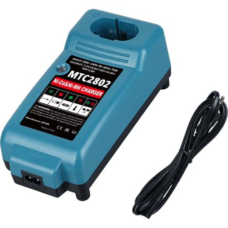 Convient au chargeur de batterie Makita NiMH NiCd, chargeur de batterie DC1804T compatible avec Makita 7,2 V 9,6 V 12 V 14,4 V 18 V PA12 PA14 PA18 6010D 6261D (1/4)