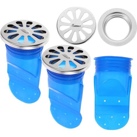 Lot de 3 bouchons de siphon de sol en silicone avec système (1/5)
