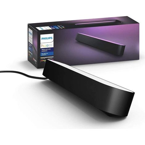 Philips Hue White and Color Ambiance Lampada da Tavolo Smart LED Play, estensione (alimentatore non incluso), 1 pezzo, Nero (1/5)