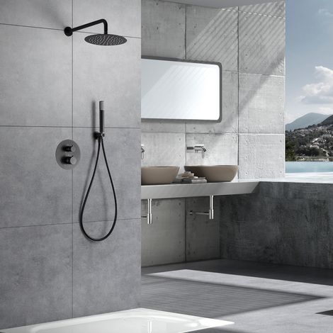 Imex - Columna Ducha Empotrada Termostatica Black Gun Serie Line (1/5)