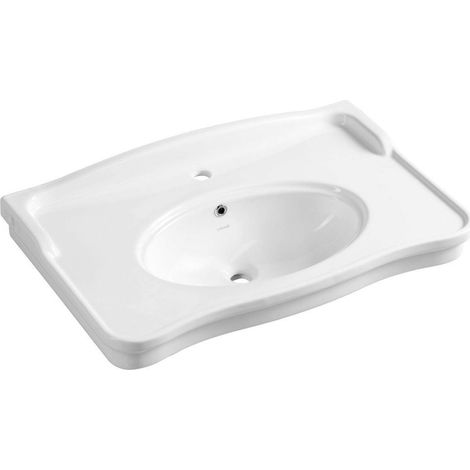 Sapho Antik - Lavabo, 80x50 cm, 1 orificio para grifo, blanco AN080