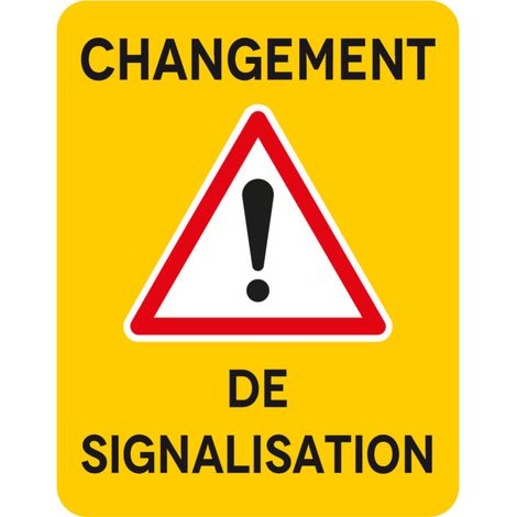 Signalisation de Travaux Temporaires Panneaux de Travaux Temporaires. Danger Chantier Temporaire - Changement de signalisation - Panneau rétroréfléchissant