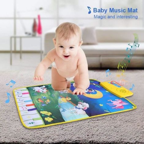 Tapis Bébé Musique Mat Enfants Ramper Piano Tapis Multifonctionnel contrôle Volume Magique Bébé Couverture Animaux 37 62cm (1/4)