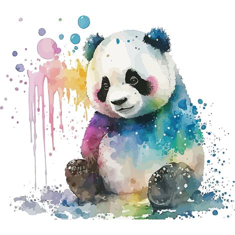 Papier peint panoramique Enfants - Panda - 130 cm x 84 cm (1/2)