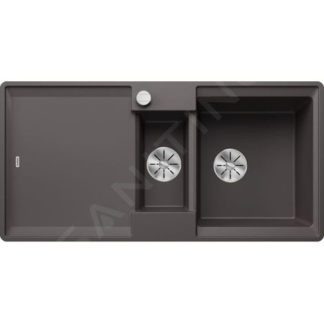 Blanco Adira - Évier en silgranit, 99x49 mm, avec commande excentrique et accessoires, InFino, gris rocher 527611 (1/4)