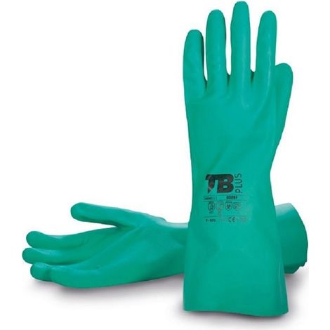 guante nitrilo flocado verde 9009f talla 8-10 t/guante talla xl-10