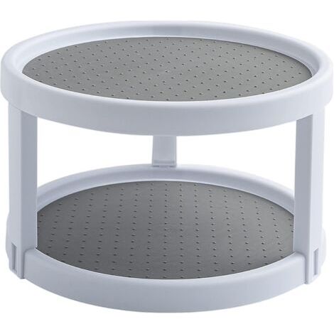 Plateau Tournant Étagère à Épices Porte Épice Rotative en Plastique Support de Stockage pour Cuisine, Réfrigérateur