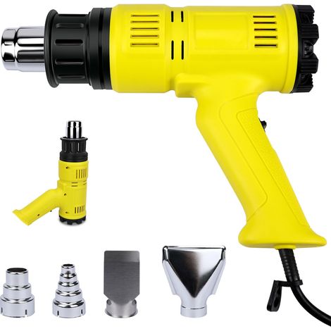Décapeur thermique 2000 W avec barre de réglage de la température - Kit de pistolet à air chaud GBLY 60 ℃ – 600 ℃, avec régulateur de température ,pour soudure, bougies, travaux manuels, gaines (1/5)