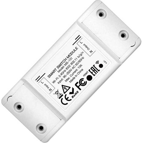 Interruttore WIFI 10A WIFI 2.4G TUYA, Smart Life 10A AC 90-250V 50/60HZ 2200W (1/3)