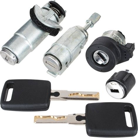 Contacteur d'allumage Audi A6 C5 97-05 + insert de serrure de porte + insert de serrure de boîte à gants + insert de serrure de coffre KPL (1/2)