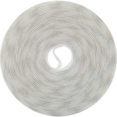 Ruban Adhésif Silicone Autocollant (25mmx5m) pour Portes Fenêtres - Anti-Bruit, Vent, Insectes - Blanc/Beige (1/5)