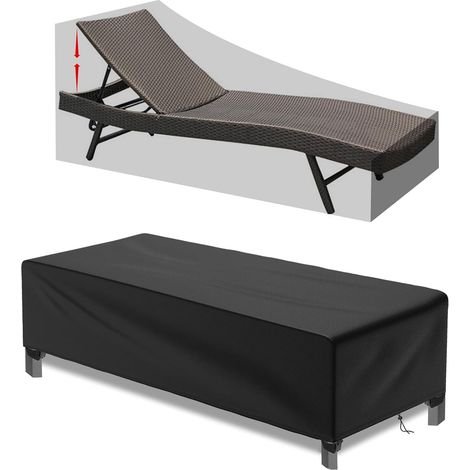Housses de Bains de Soleil, Housses de Protection pour Chaise Longue Oxford 500D, Housse de Chaise Longue de Soleil (1/5)