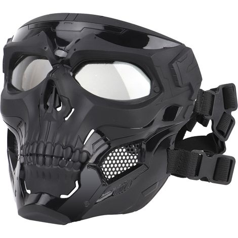 1 Masque squelette visage intégral casque Halloween CS protection masque fête déguisement accessoire cosplay (1/5)