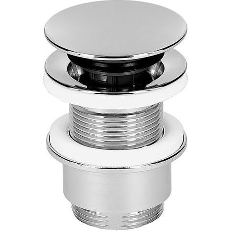 Bonde Klicker/fixe plaque chrome, diam. 63 mm, L 30-45 mm, sans trop-plein