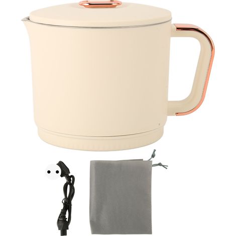 Bouilloire électrique portable 0,8L 500W avec base amovible, rapide et sécurisée, petite bouilloire de voyage intelligente, chauffe-eau électrique fiche UE 220V (1/5)