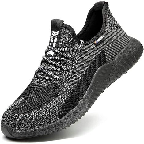 Chaussures de sécurité unisexes avec coque en acier - Sneakers légères anti-perforation pour chantier et industrie, résistantes et confortables. (1/4)