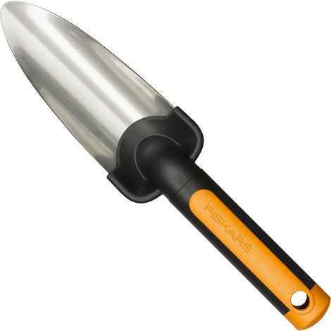 Fiskars Trapiantatore, Lunghezza 27 cm, Lama in acciaio inossidabile, Nero/Arancione, Premium, 1000727