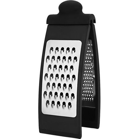 Ecleanfy - Râpe multifonctionnelle, en acier inoxydable et ABS, avec râpage double face, forme arquée verticale et design élégant. (1/5)
