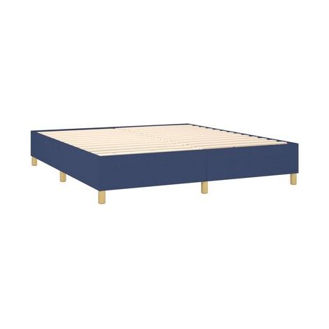 Sommier, matelas et éclairage LED bleus, style Snowco, 160 × 200 cm, en tissu, tissu doux et respirant, éclairage led d’ambiance, pour chambre, confort quotidien, assemblage rapide (1/5)