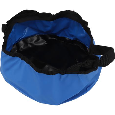 Seau pliable avec poignée, conteneur d'eau léger pliable en PVC épais, cuvette de lavage pour camping randonnée pêche, bleu 7.5L (1/5)