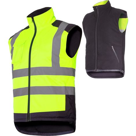 Gilet di segnalazione reversibile, giallo, "3XL", CE, lahti (1/2)