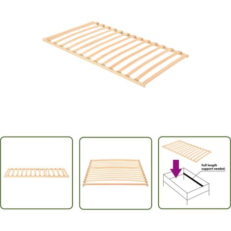 The Living Store Lattenrost mit 13 Latten 100x200 cm - Holz Lattenrost - Lattenrost Buche - Lattenrost 100x200 - Bettrahmen - Lattenrost Mit Gummi (1/5)